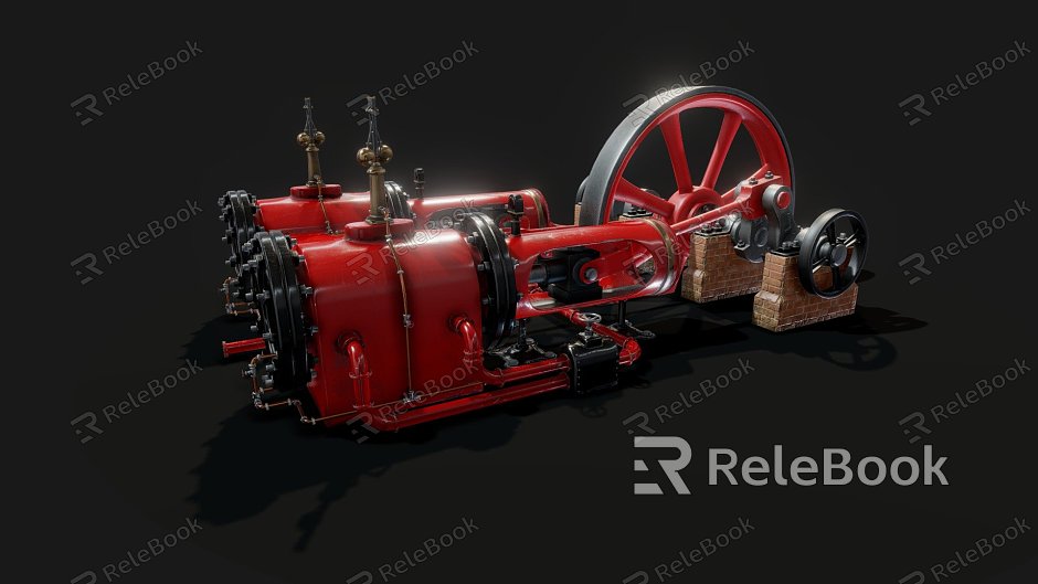 modern steam locomotive steam engine model