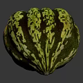 Vibrant Heart Shaped Pumpkin with Green Yellow Spotted Pattern as Decorative Plant
