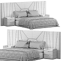 Luxurious Bedroom Bed Design With Velvet Headboard Gold Accents And White Bedding