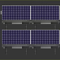 Solar Panel Installation Equipment With Metal Mounting Brackets And Frame Structures