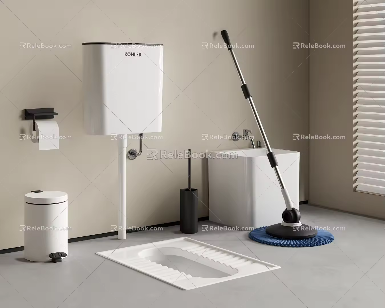 squatting pan 3d model