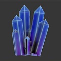Illuminated Color Gradient Crystal Shape Decorative Ornament Set For Home Decor