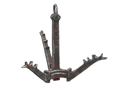 Metal Hook Ship Anchor Hook Triangle Hook 3d model