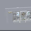 Modern Beauty Skincare Retail Mall Store with Central Logo and Product Shelves