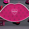 Barbie Themed Heart Shaped Photo Check In Spot With Pink And Gray Decor