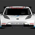 Nissan ZEOD RC Racing Car With White Blue Livery And Aerodynamic Features
