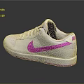 Nike White And Pink Low Top Casual Sports Shoes With Classic Design
