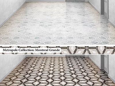 Stylish Patterned Floor Tiles from Metropole Collection Montreal Grande Design 3d model