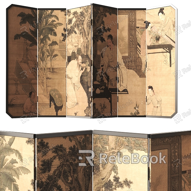 Chinese Folding Screen model