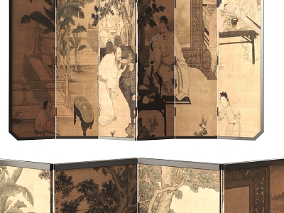 Chinese Folding Screen model