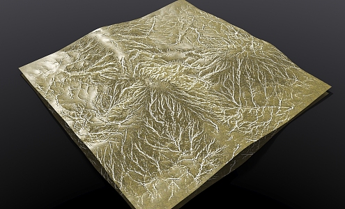 snow mountain terrain grassland 3d model