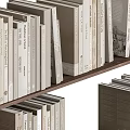 Organized Books and Magazines Collection on Wooden Bookshelves with Stacked Varied Sizes