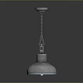 Modern Pendant Light Fixture Combination with Metal Chain and Dome Shade Design