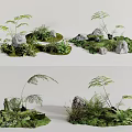 Indoor Landscape Design With Ferns Rocks And Lush Greenery Arrangements