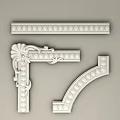 Intricate Carved Decorative Moldings With Corner And Curved Patterns For Interior Design