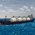 LNG carrier LNG oil and gas carrier cargo ship 3d model