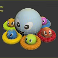 Cuttlefish Squid Cuttlefish Squid Octopus Beads Squid Octopus Heart-fin Whip Squid 3d model