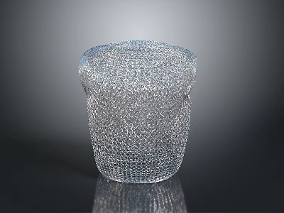 Silver Mesh Modern Weapon Featuring Intricate Textured Surface And Sleek Design 3d model