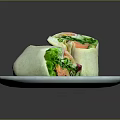 Modern Salmon Roll Salmon Salad Roll Salad Roll Gourmet 3d model