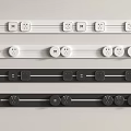 Modern White And Black Power Strips With Multiple Outlets And USB Ports