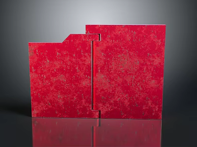 Electronic Appliance Red Textured Box With Spliced Joint Structure And Modern Design 3d model