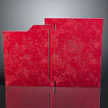 Electronic Appliance Red Textured Box With Spliced Joint Structure And Modern Design