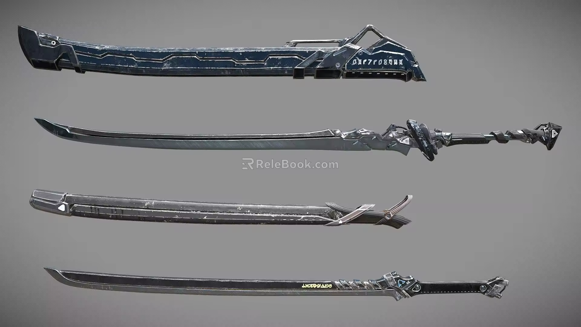 Weapons Sci-Fi Sword Pack 3d model