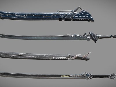 Weapons Sci-Fi Sword Pack model