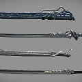 Weapons Sci-Fi Sword Pack 3d model