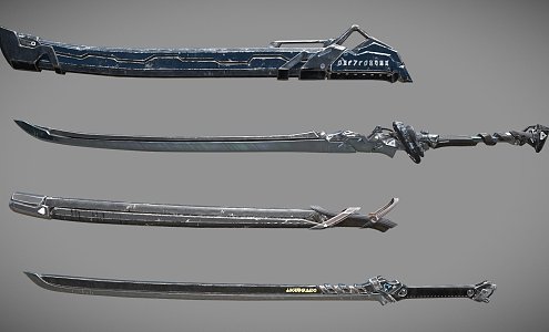 Weapons Sci-Fi Sword Pack 3d model