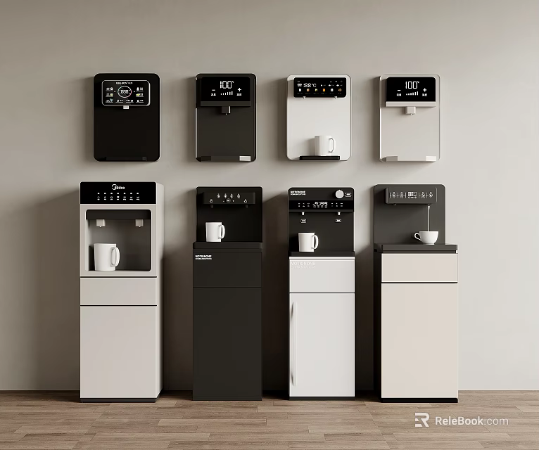 Variety Of Modern Water Dispensers For Daily Use 3d model 