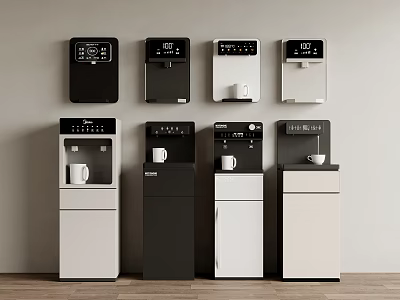 Variety Of Modern Water Dispensers For Daily Use 3d model