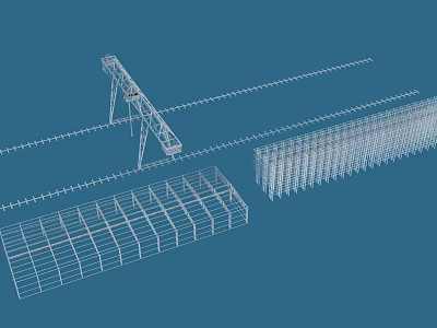 Industrial Equipment Steel Frames And Truss Structures For Construction Applications 3d model