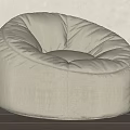 Modern Single Sofa Lazy Sofa 3d model