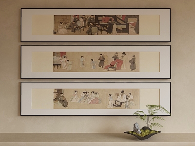 New Chinese Decorative Painting 3d model