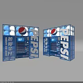 Pepsi Blue Headphone Shaped Device With Digital Screen And Logo Design 3d model
