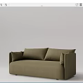 Modern Multiplayer Sofa Menu Two-Seat Sofa 3d model