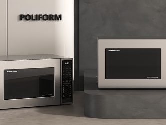 Modern Microwave Oven 3d model