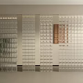 Modern Glass Room Divider With Transparent Textured Panels For Interior Space
