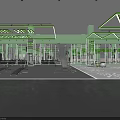 Modern Fitness Gym Interior With Mirrors Neon Lights And Training Equipment
