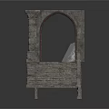 Ancient Stone Archway And Stairs Architectural Structure With Decorative Pillars And Stone Steps