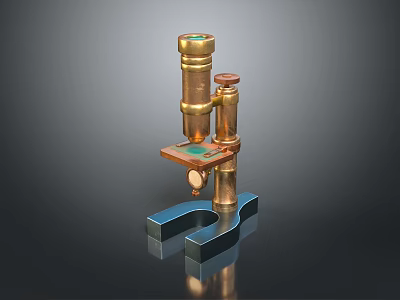 High Precision Medical Microscope With Metal Frame And Glass Stage For Laboratory Use 3d model