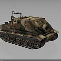 Camouflaged Vintage Tracked Military Vehicle With Antenna Steering Wheel And Equipment
