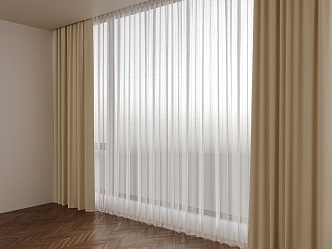 Curtain Gauze Curtain Pull Curtain 3d model