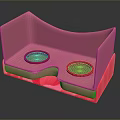 Pink Rabbit Shaped Toy Binoculars With Round Lenses For Kids