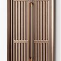 New Chinese style door copper door double door combination 3d model