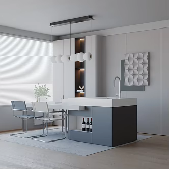 Modern table combination 3d model