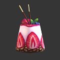 Strawberry Ice Cream Modern Ice Cream 3d model