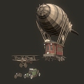 Modern Steampunk Car 3d model