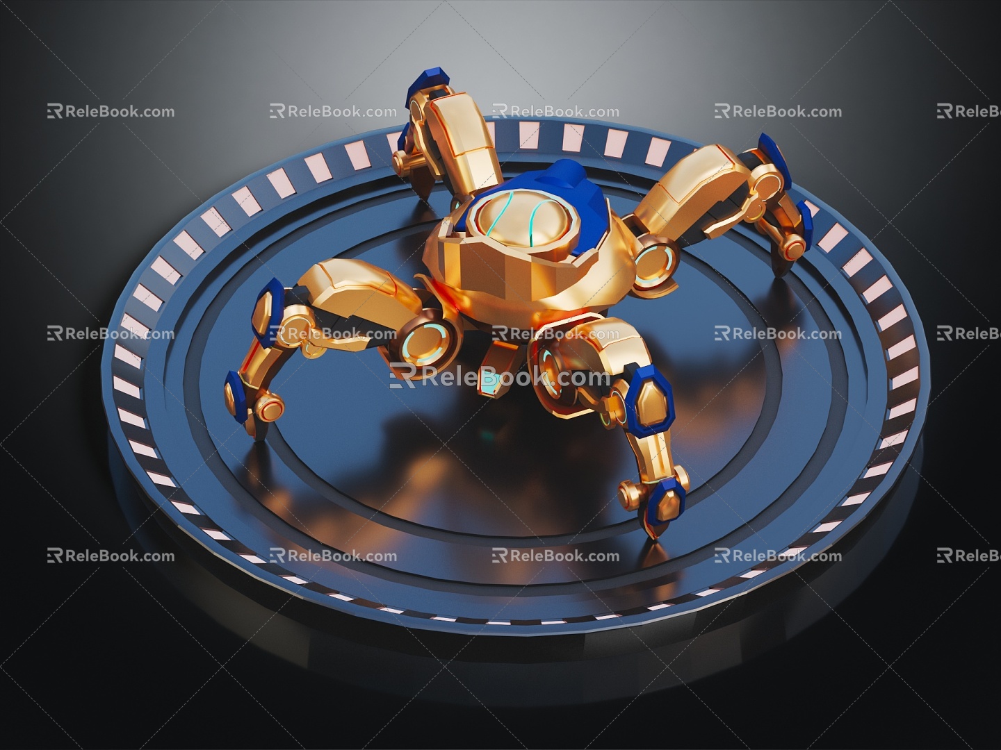 Modern robot machine spider mechanical spider 3d model